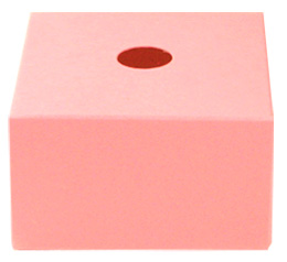 Support Cube Carton Porte Boule rose