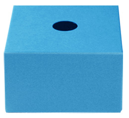 Support Cube Carton Porte Boule Turquoise