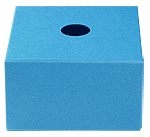 Support Cube Carton Porte Boule Turquoise