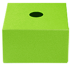Support Cube Carton Porte Boule Vert Anis