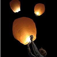Sky lantern lanterne volante mariage