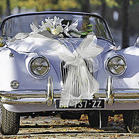 Décoration pour mariage des voitures des invités