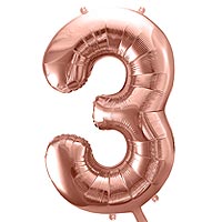 Ballon Mylar 3 Rose Gold Décoration Salle