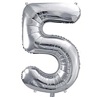 Ballon Chiffre 5 Mylar Gonflable Hélium 86 cm