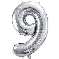 Ballon Géant Aluminium Mylar 9 Gris Argent