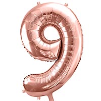 Ballon Géant Aluminium Chiffre 9 Rose Gold