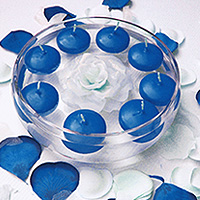 Bougie Cylindrique bleu roi 10 cm