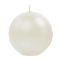 Grosse Bougie Boule Blanche 8 cm