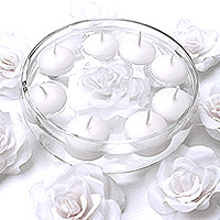 5pcs Blanc Bougies flottantes non parfumées Table centrale Piscine Bain A  (cy)