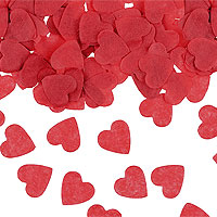 Confetti de Table Coeur Rouge Papier Soie