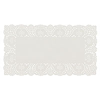 Dentelle Papier Rectangle Blanc Plateau Cocktail