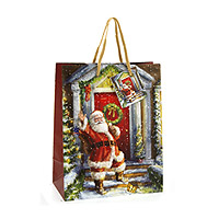 Le Petit Sac Cadeau Pere Noel Flocon de Neige