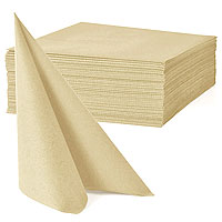 Serviettes Papier Lin Beige Naturel x40