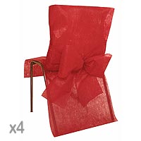 Housse Chaise Rouge Papier Pas Chere