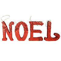 Grandes Lettres Noel Rouge Pailletées