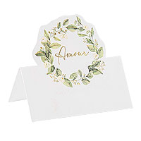 Marque Place Botanique Amour Feuillage Or x10