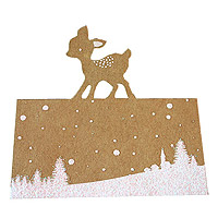 Chevalets Marque Places Kraft et Neige Bambi x8