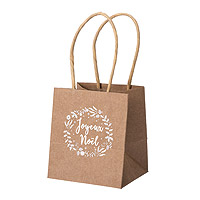 Mini Sac Cadeau Kraft Joyeux Noel x1