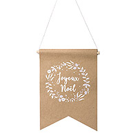 Suspension Kraft Joyeux Noel Blanc