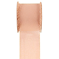 Ruban Crepe Effiloché Peche Nude 4cm x 5m