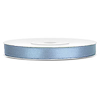 Ruban Satin Bleu Orage 6mm x 25m