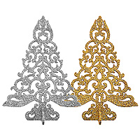 Le Sapin Stylisé Baroque Paillettes Marque-Place