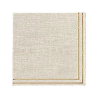 Petites Serviette Table Lin Beige Doré