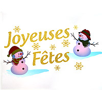 Le Sticker Géant Fenêtre Paillettes Joyeuses Fêtes