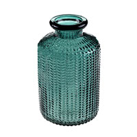 Petit Vase Bleu Canard Vert Eucalyptus