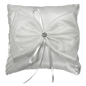 Coussin Alliance Noeud Organza