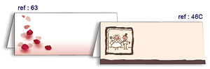 Chevalets Carton Marque-Places x10 Rose Beige - Taupe