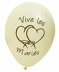 Ballons Vive les Mariés Coeur