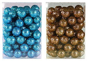 Petites Boules Pailletées Flottantes Déco Table Turquoise Chocolat