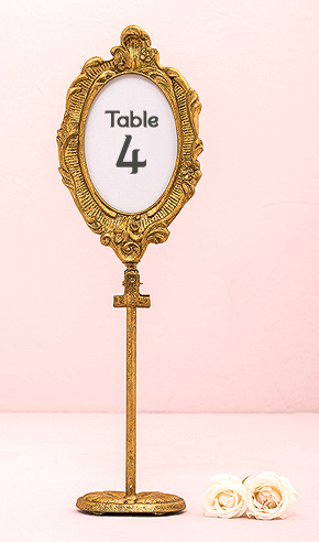 Cadre Ovale Baroque Doré Marque Table sur Pied Doré