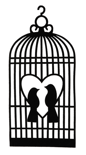 Cage Oiseaux Feutrine Décoration Noir