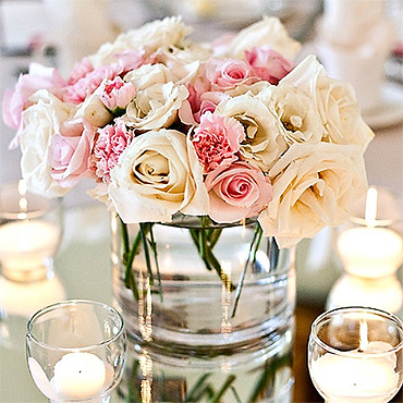 Centre de table fleurs mariage