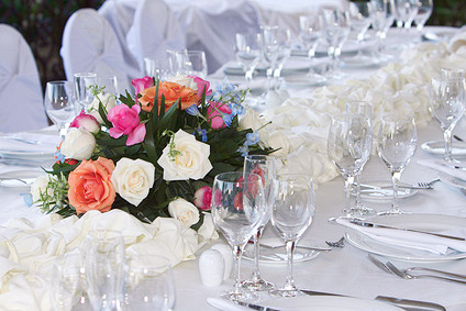 Décoration florale table mariage