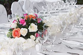 Décoration florale table mariage