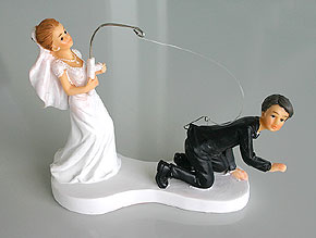 Figurine Mariage Humoristique Canne a Pêche
