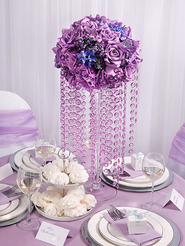 Décoration de table gurirlande cristal Boule fleur