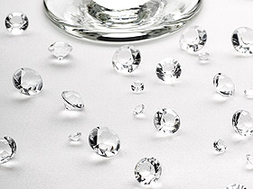 10 Diamants Transparents Déco Table 2cm Transparent