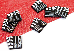 Mini Claps Cinéma en Bois Confettis x25 Noir