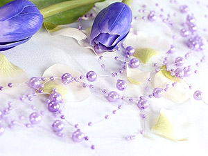 Guirlande perles décoration de table