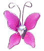 Petit Papillon Strass Décoration Mariage Fuchsia