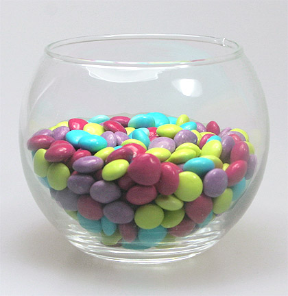 Pot Boule Rond Transparent Bonbons