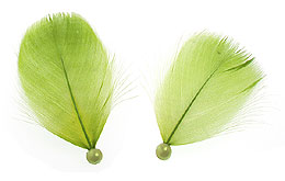 Plumes avec Perles Décoration Mariage Vert Anis