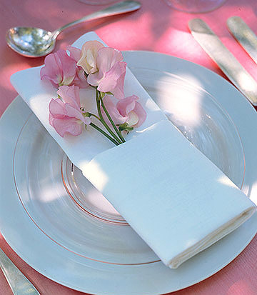 Serviette de Table Blanche Polyester Lavable Deco Assiette