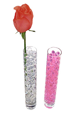 Perles d'Eau Décoration Florale Fleurs Fuchsia Transparent