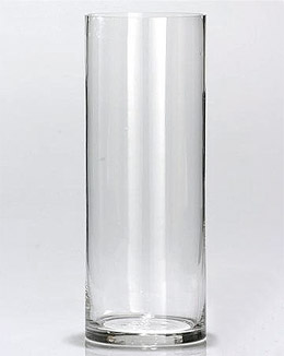 Vase en Verre Droit Cylindrique pas cher Transparent