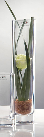 Vase en verre étroit centre de table